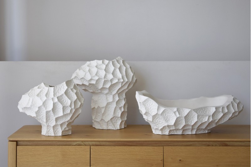 COLLECTION LUNE XL : VASES ET CENTRES DE TABLE EN CÉRAMIQUE| VP Interiorismo